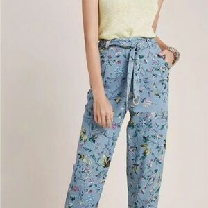 Anthropologie Victoria Floral Cargo Pant Size 6